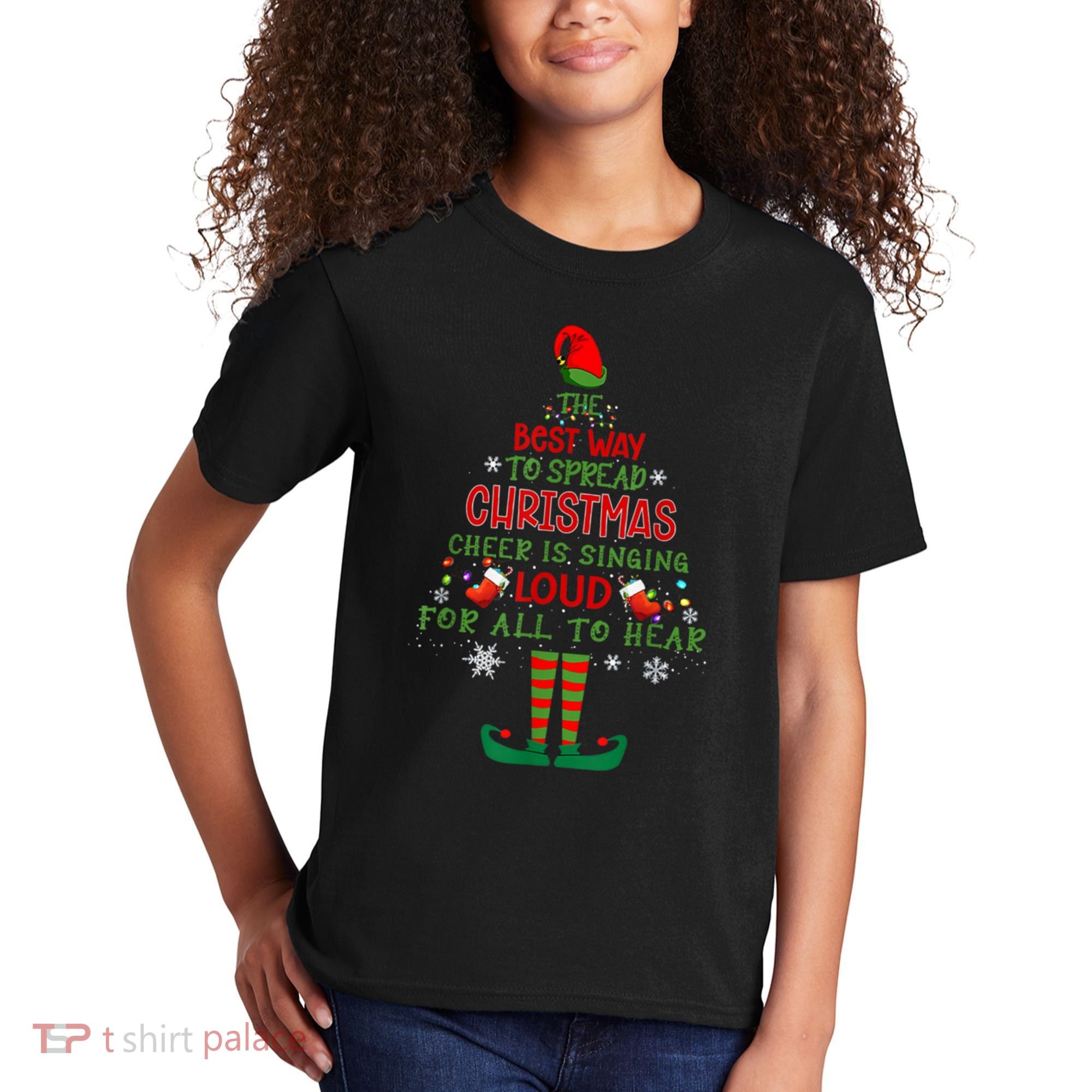 Spread Christmas Cheer Sing Out Loud Funny Festive Christmas Kids T-Shirt
