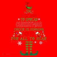 Spread Christmas Cheer Sing Out Loud Funny Festive Christmas Santa Hat thumb 1