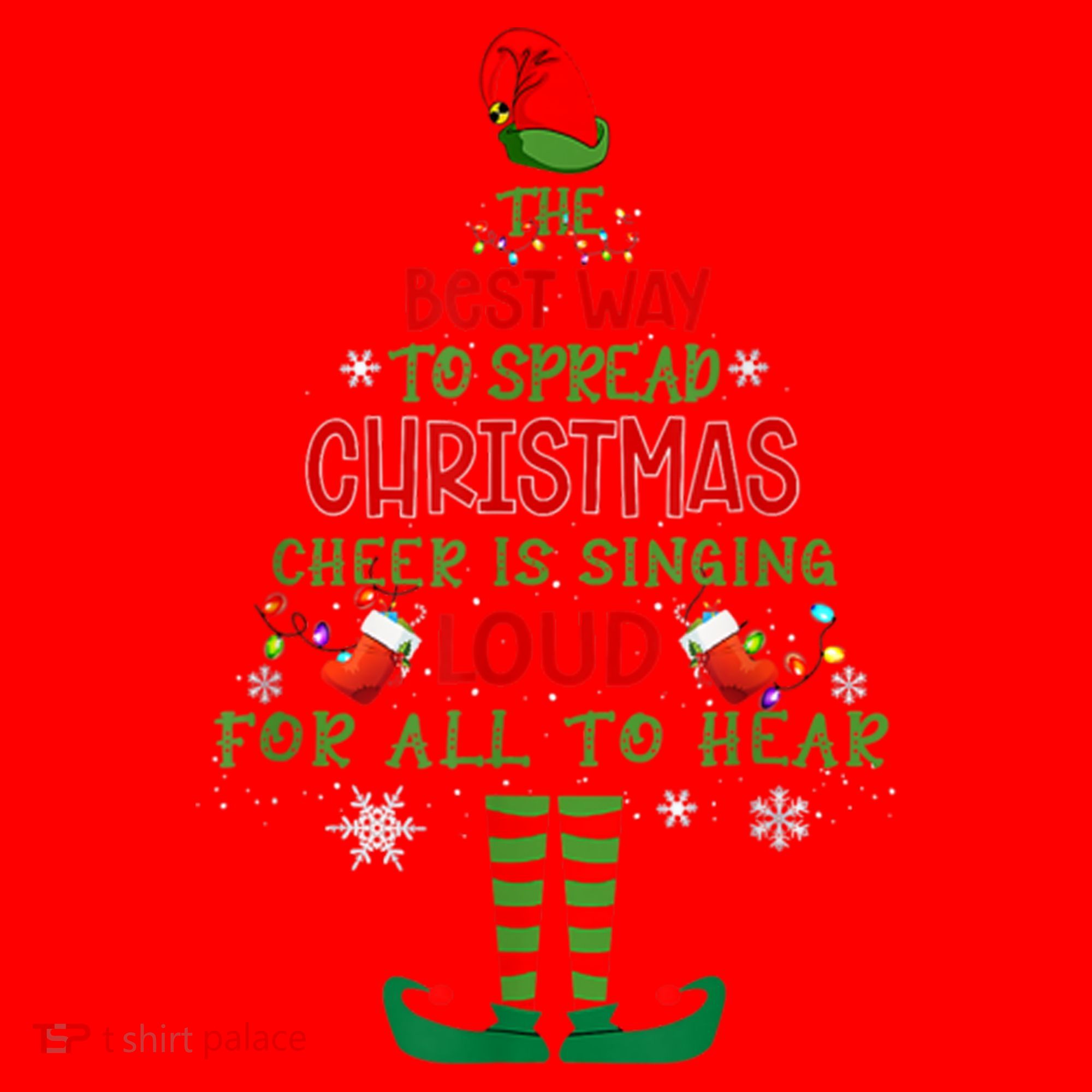 Spread Christmas Cheer Sing Out Loud Funny Festive Christmas Santa Hat