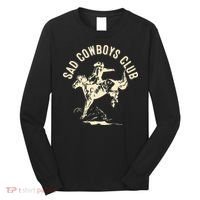 Sad Cowboys Club Sad Country Music Style Enthusiast Long Sleeve Shirt thumb 0