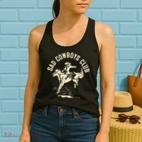 Sad Cowboys Club Sad Country Music Style Enthusiast Women's Tank Top thumb 2
