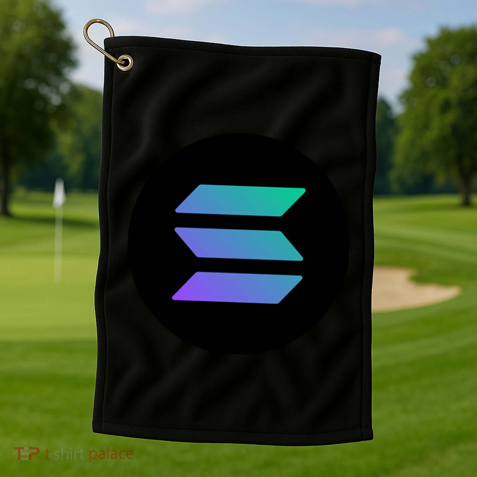 Solana Crypto Currency Golf Towel
