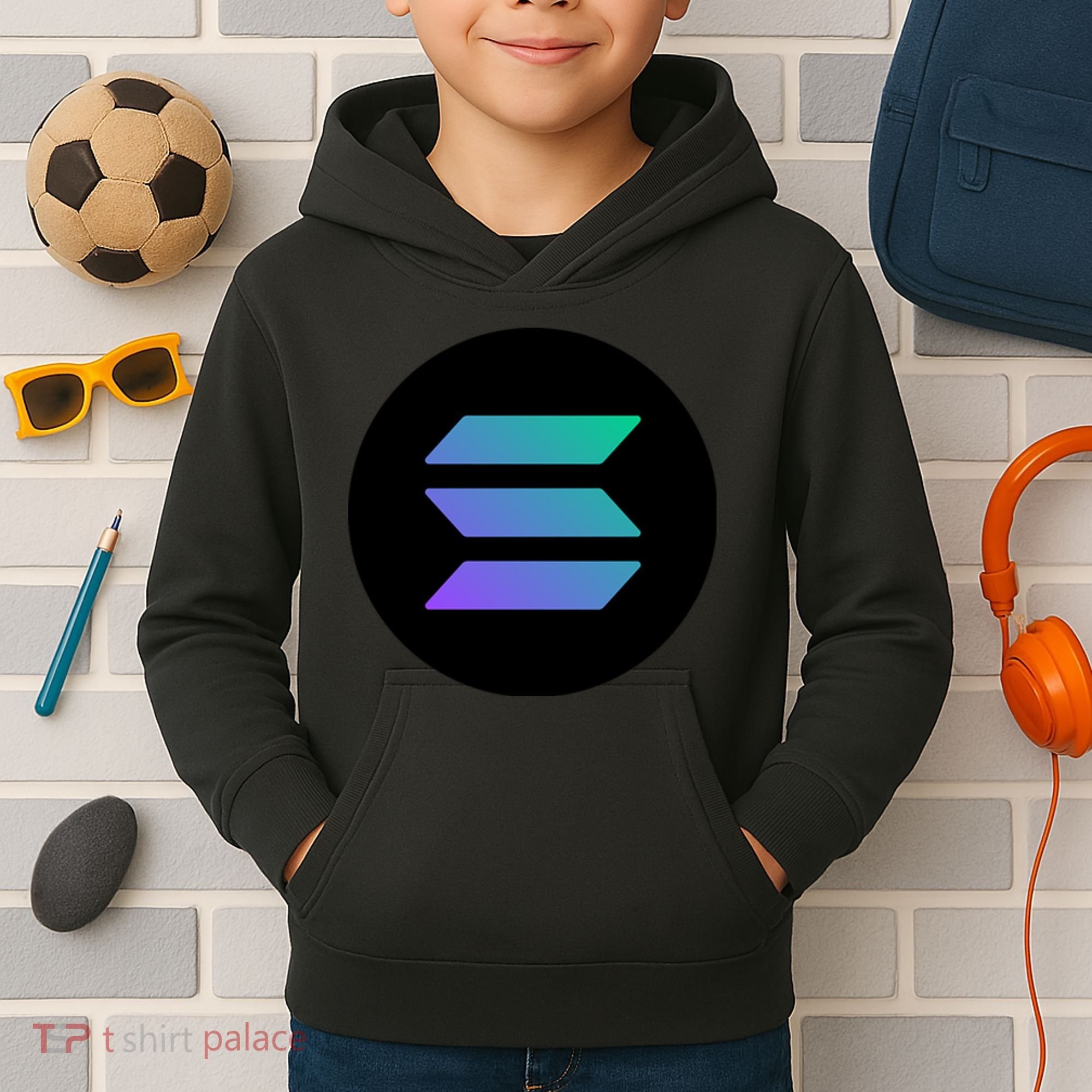 Solana Crypto Currency Kids Hoodie