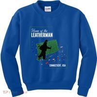 Supernatural Connecticut Cryptid Home Of The Leatherman Kids Sweatshirt thumb 0