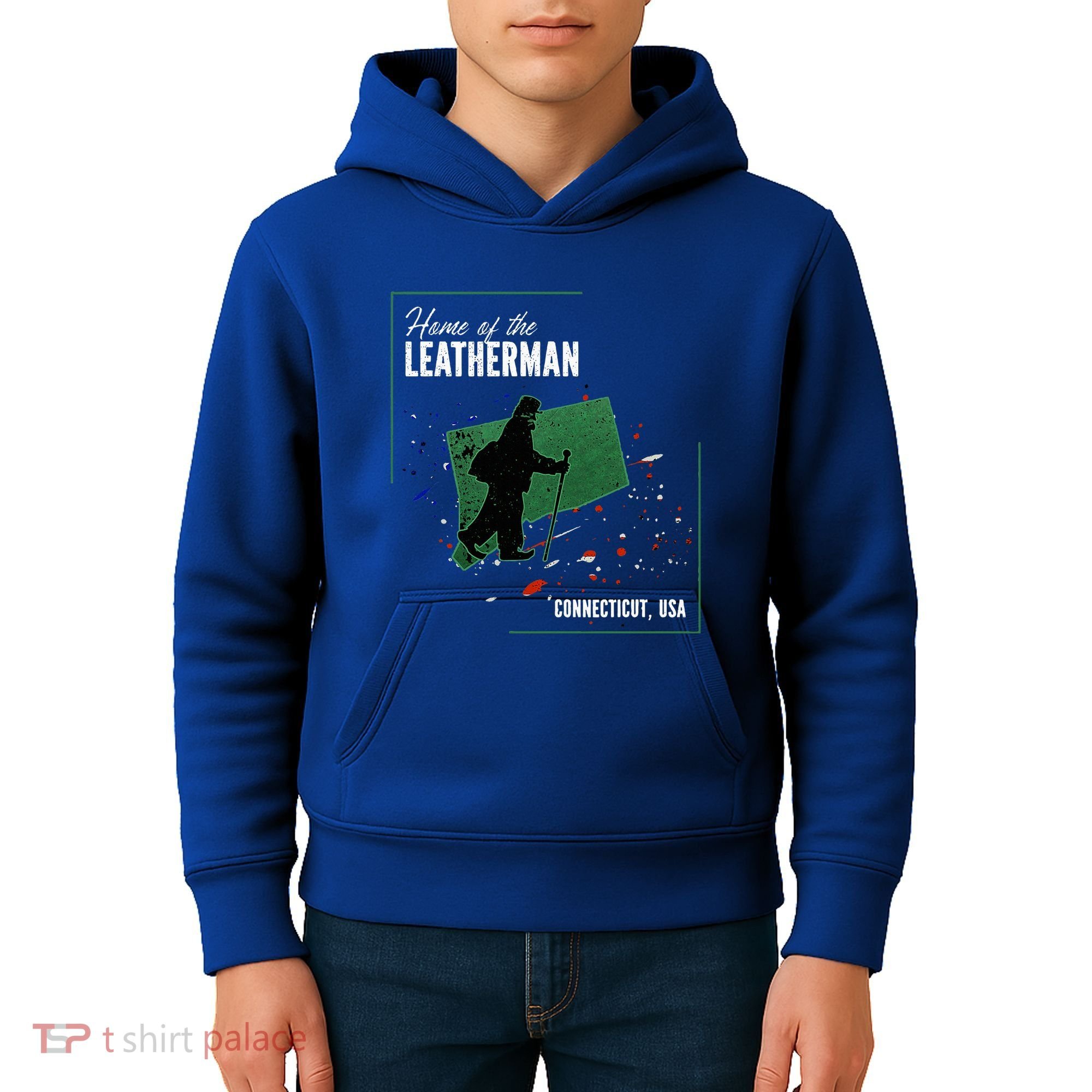 Supernatural Connecticut Cryptid Home Of The Leatherman Kids Hoodie