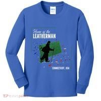 Supernatural Connecticut Cryptid Home Of The Leatherman Kids Long Sleeve Shirt thumb 0