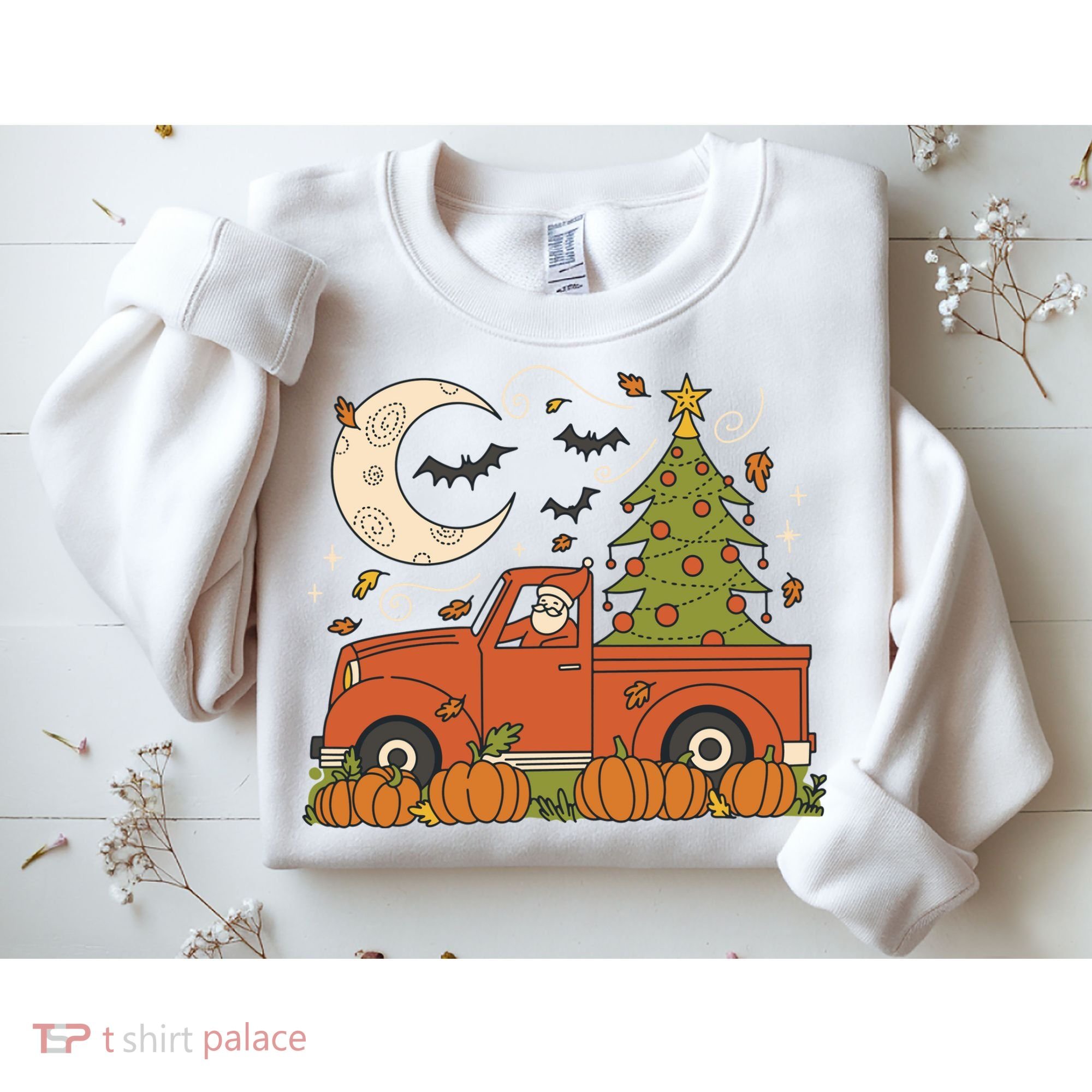 Santa Claus Christmas Holiday Truck Sweatshirt