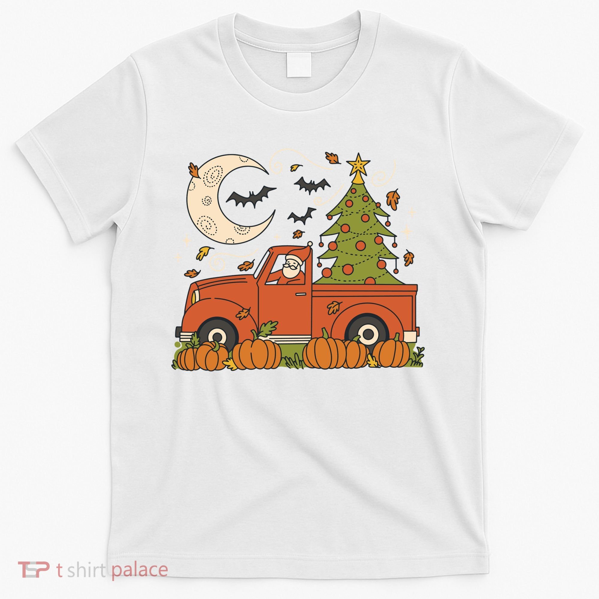Santa Claus Christmas Holiday Truck T-Shirt