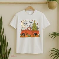 Santa Claus Christmas Holiday Truck T-Shirt thumb 2