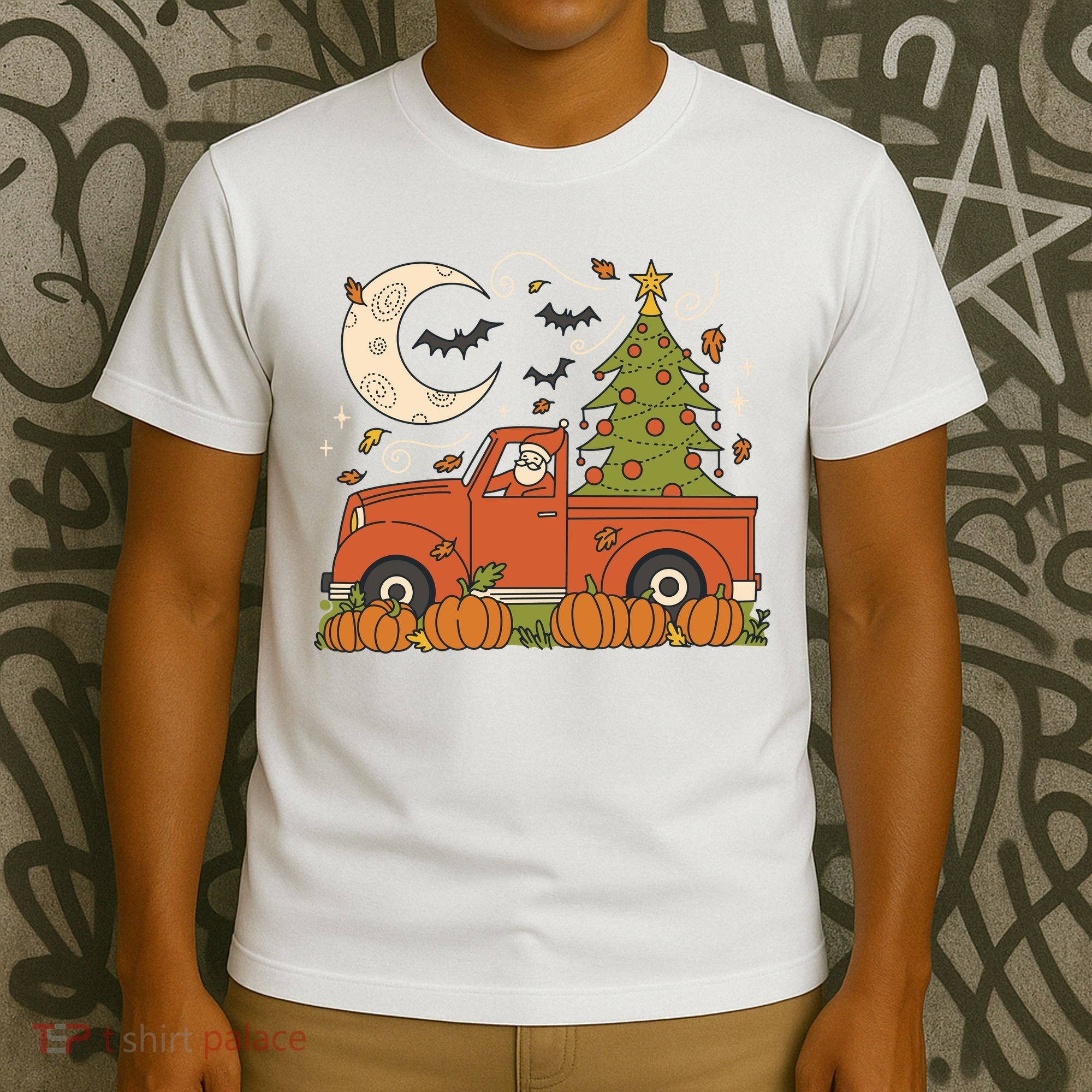 Santa Claus Christmas Holiday Truck T-Shirt