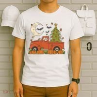 Santa Claus Christmas Holiday Truck T-Shirt thumb 6