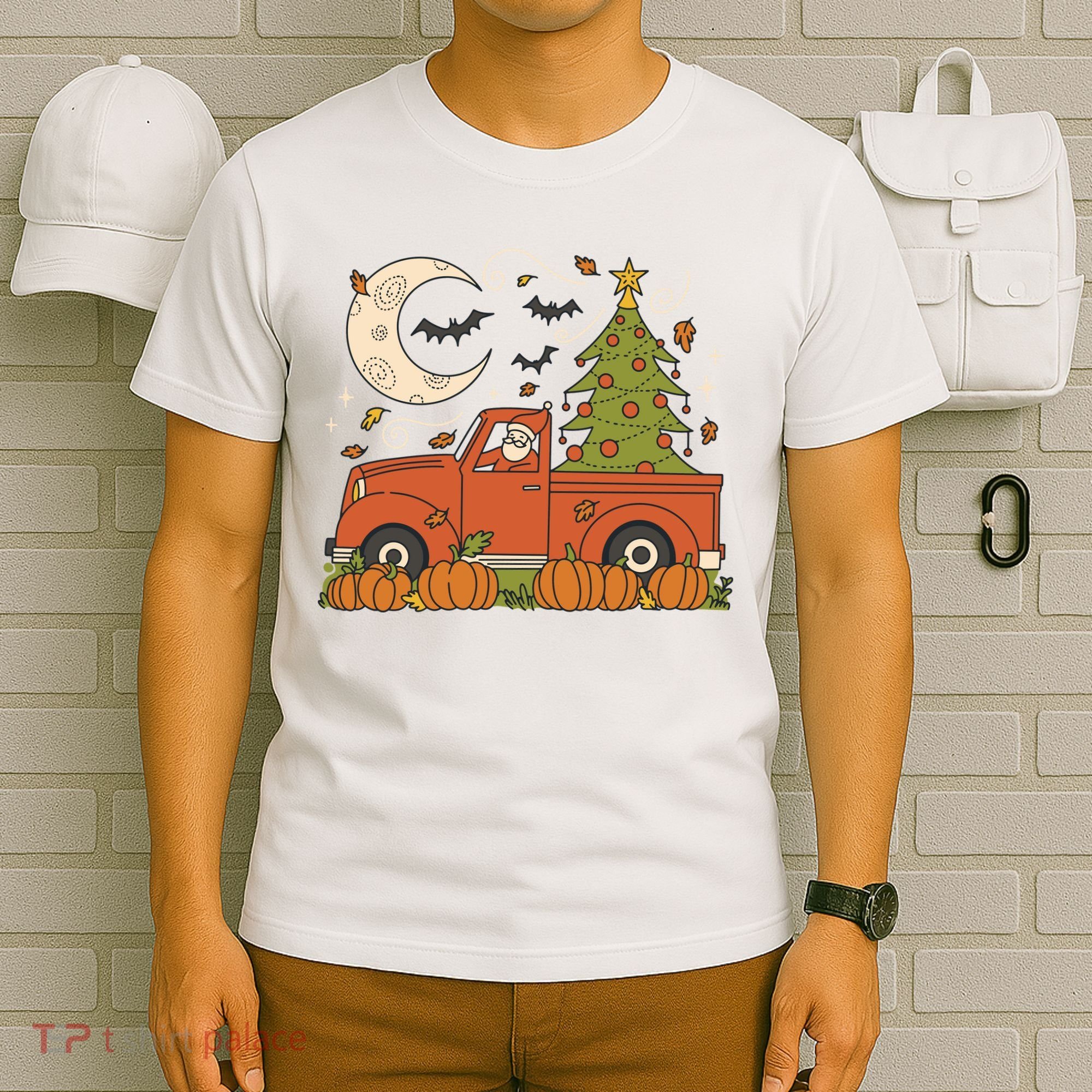 Santa Claus Christmas Holiday Truck T-Shirt