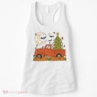 Santa Claus Christmas Holiday Truck Women's Tank Top thumb 0