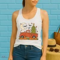 Santa Claus Christmas Holiday Truck Women's Tank Top thumb 2