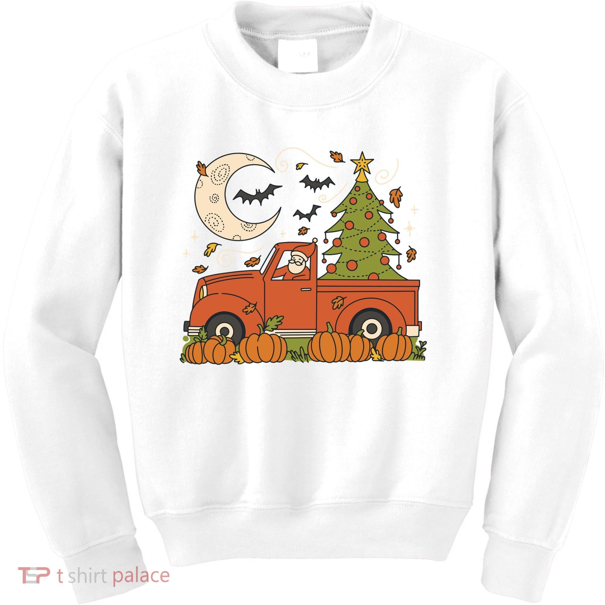 Santa Claus Christmas Holiday Truck Kids Sweatshirt