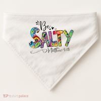 Salty Classy Christian Matthew 5 13 Be Salt Of The Earth USA-Made Doggie Bandana thumb 0