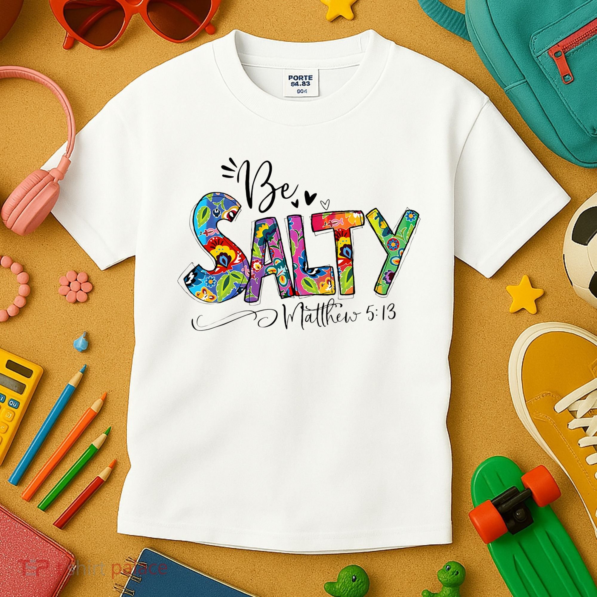 Salty Classy Christian Matthew 5 13 Be Salt Of The Earth Kids T-Shirt