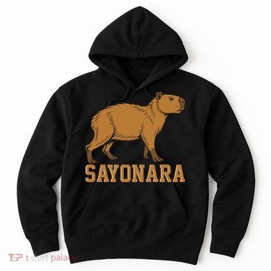 Sayonara Capybara Cartoon Animal Lovers Hoodie