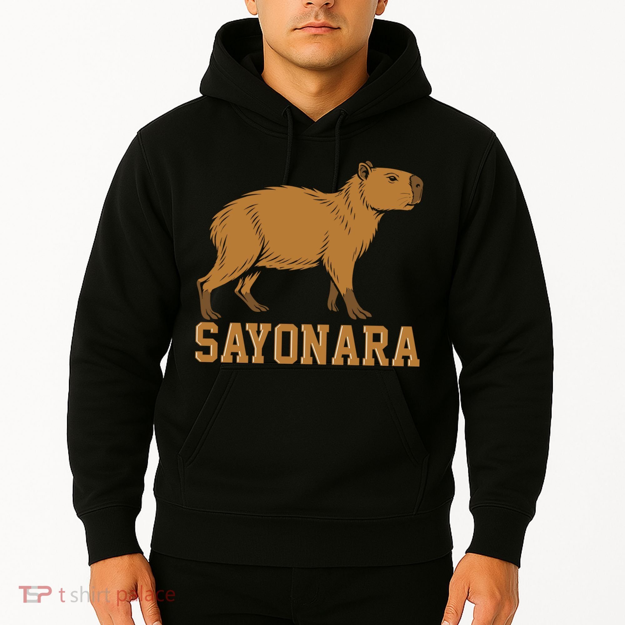 Sayonara Capybara Cartoon Animal Lovers Hoodie