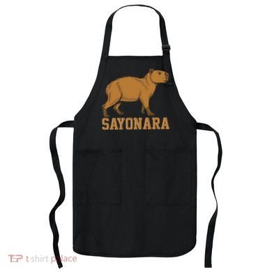Sayonara Capybara Cartoon Animal Lovers Apron