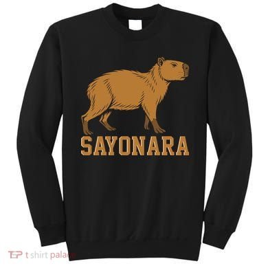 Sayonara Capybara Cartoon Animal Lovers Sweatshirt
