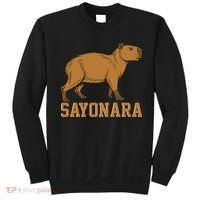 Sayonara Capybara Cartoon Animal Lovers Sweatshirt thumb 0