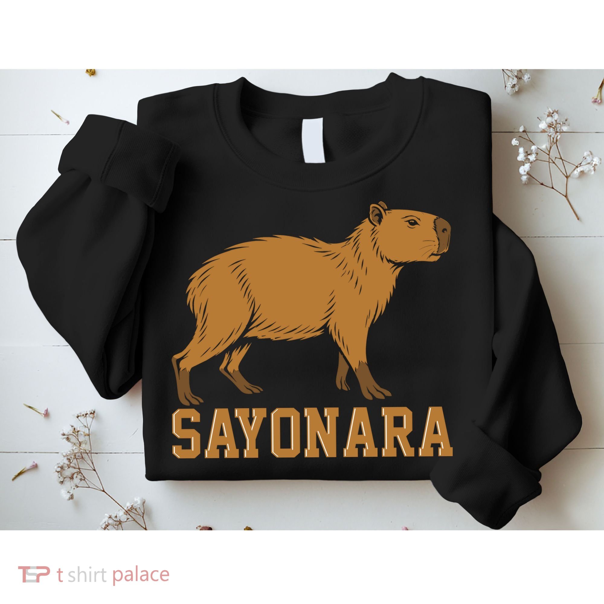 Sayonara Capybara Cartoon Animal Lovers Sweatshirt