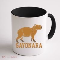 Sayonara Capybara Cartoon Animal Lovers Coffee Mug thumb 1