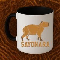 Sayonara Capybara Cartoon Animal Lovers Coffee Mug thumb 2