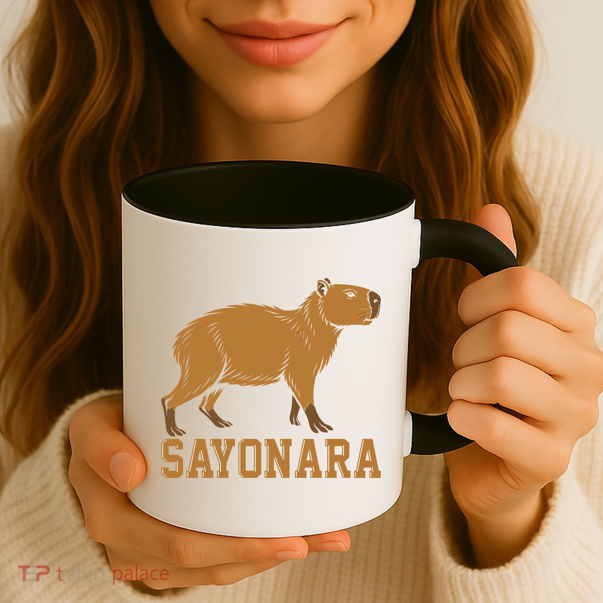 Sayonara Capybara Cartoon Animal Lovers Coffee Mug