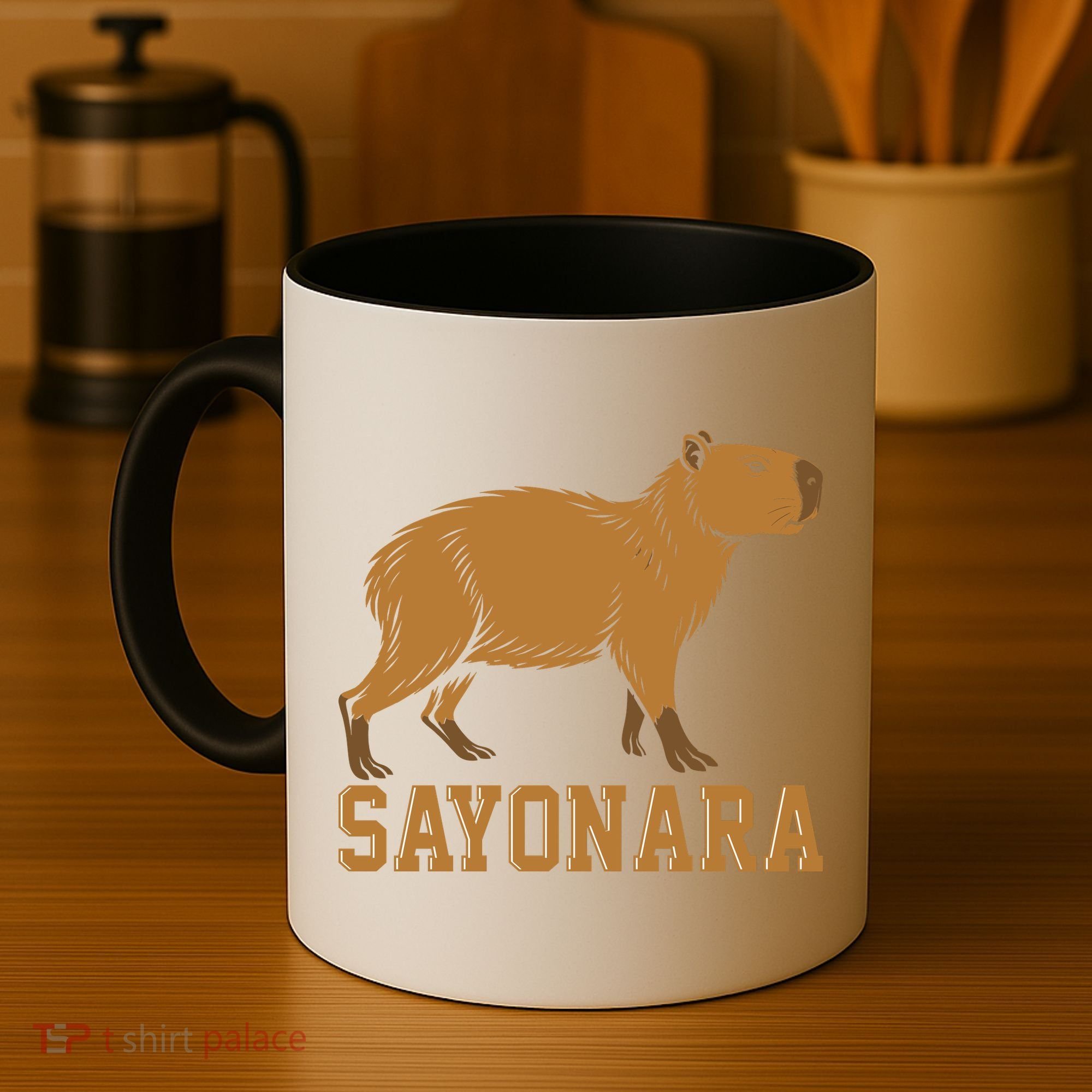 Sayonara Capybara Cartoon Animal Lovers Coffee Mug