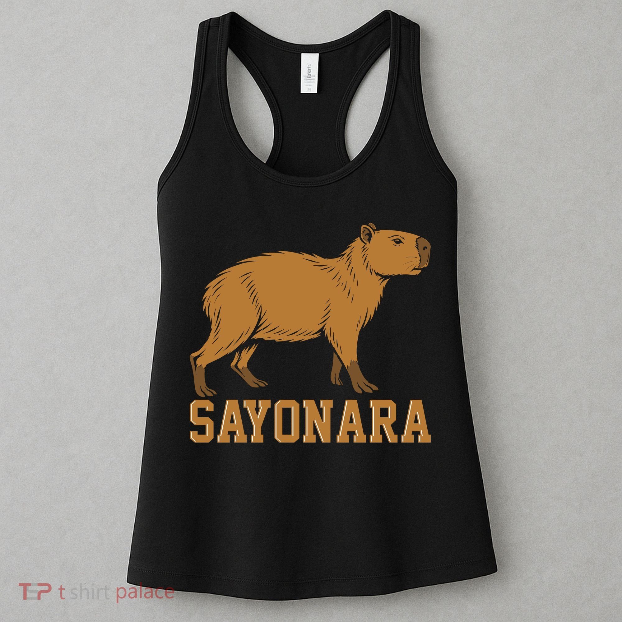 Sayonara Capybara Cartoon Animal Lovers Women's Tank Top