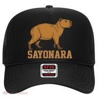 Sayonara Capybara Cartoon Animal Lovers Hat thumb 0