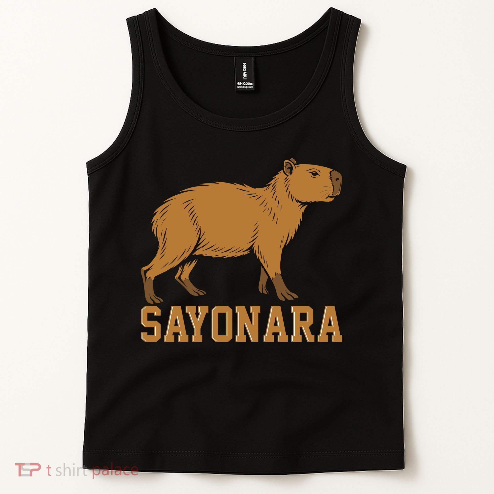 Sayonara Capybara Cartoon Animal Lovers Tank Top