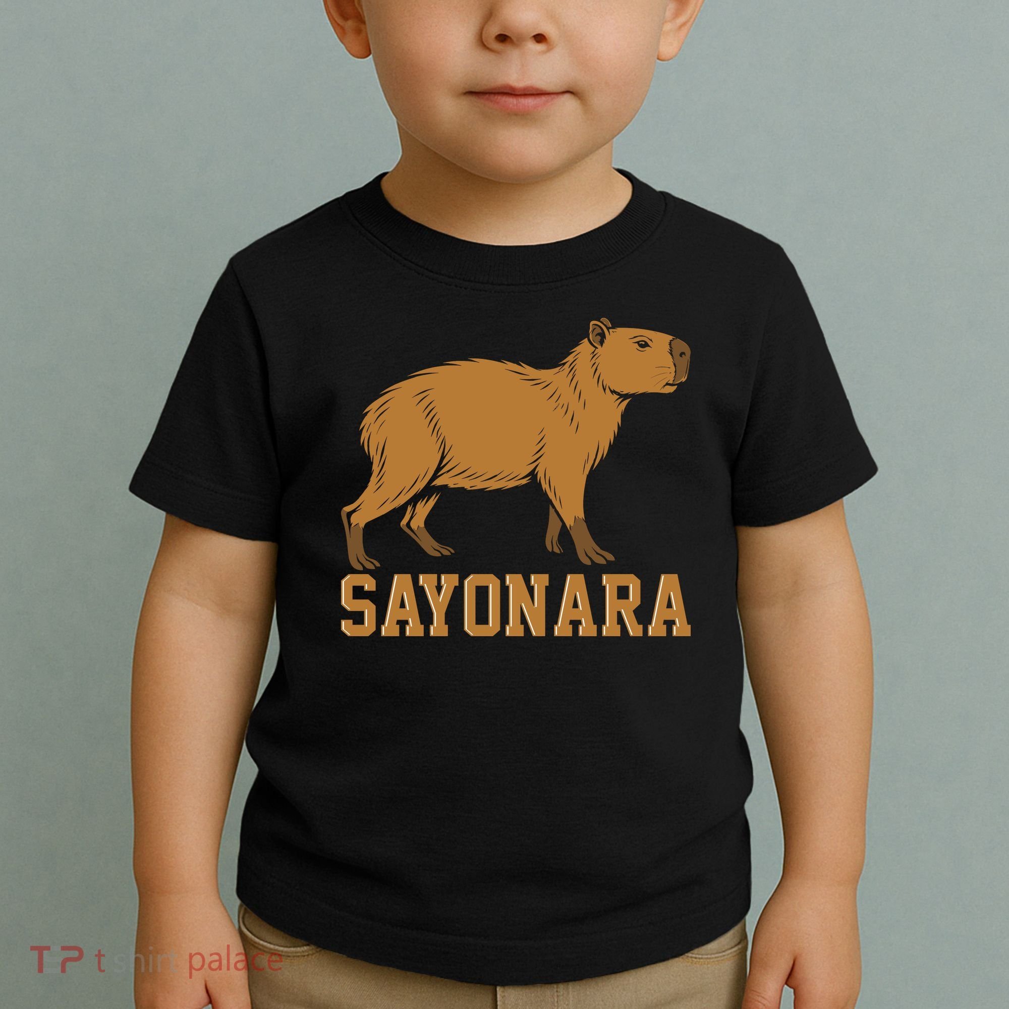 Sayonara Capybara Cartoon Animal Lovers Toddler T-Shirt