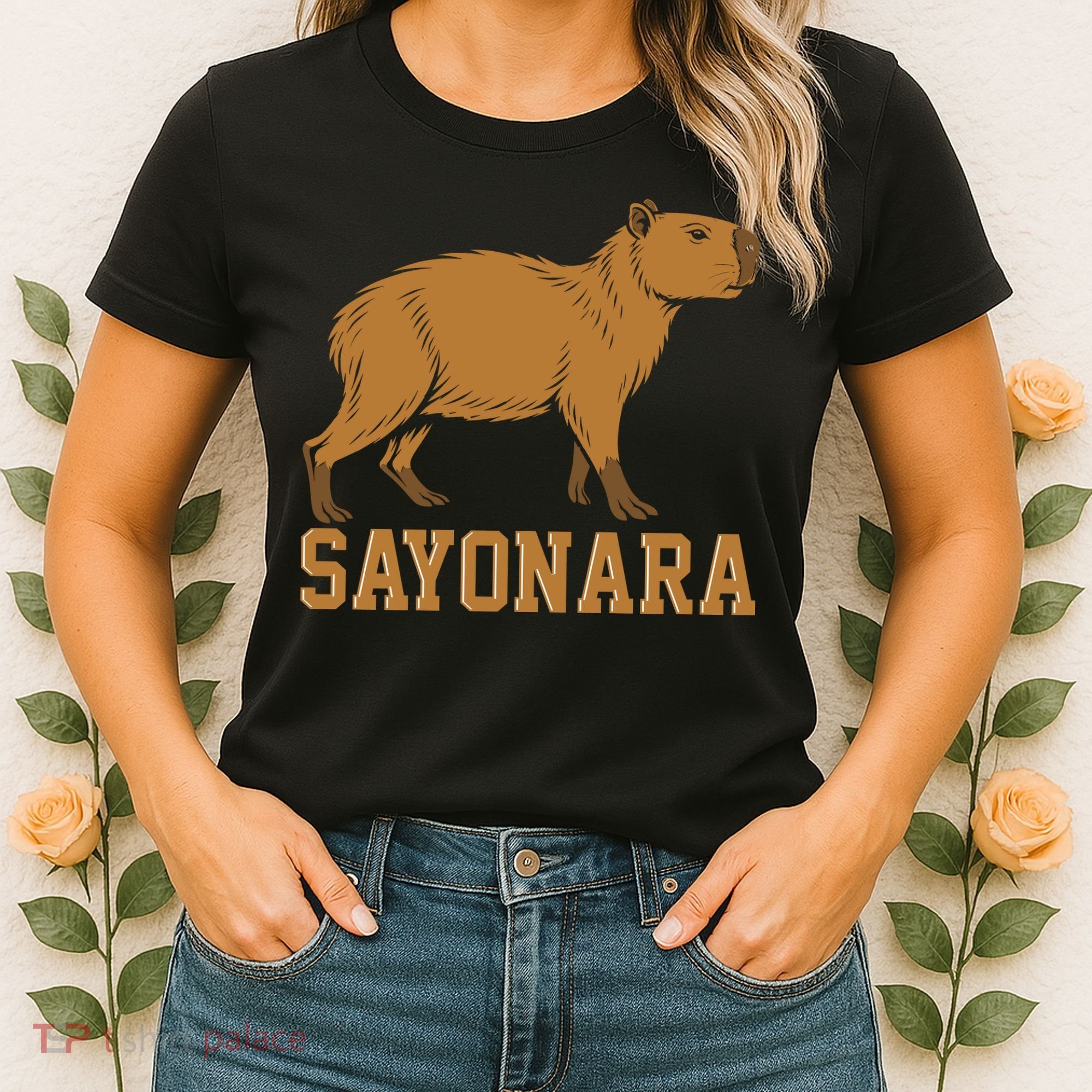 Sayonara Capybara Cartoon Animal Lovers Women's T-Shirt