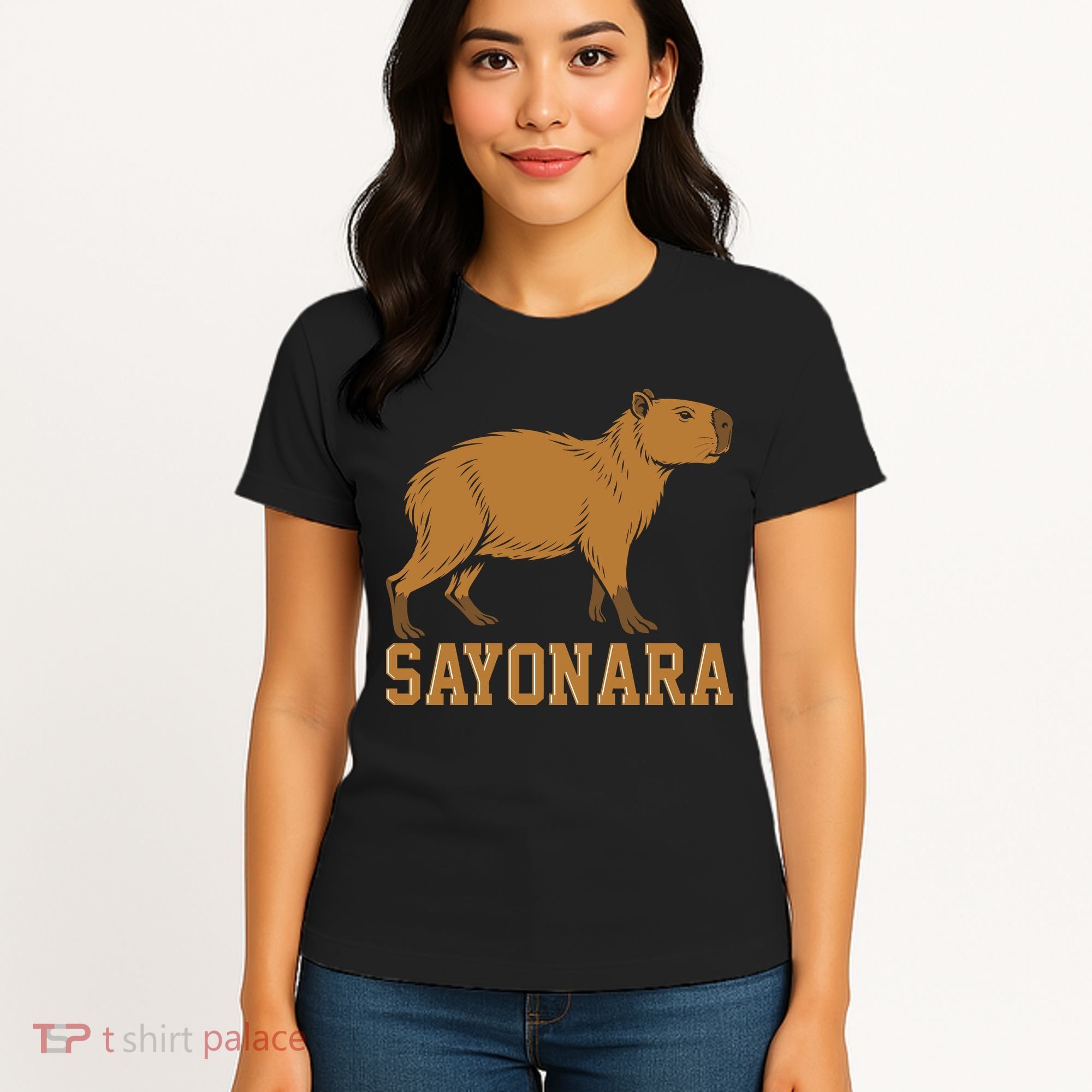 Sayonara Capybara Cartoon Animal Lovers Women's T-Shirt