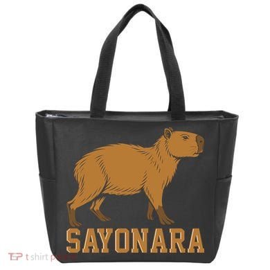 Sayonara Capybara Cartoon Animal Lovers Tote Bag