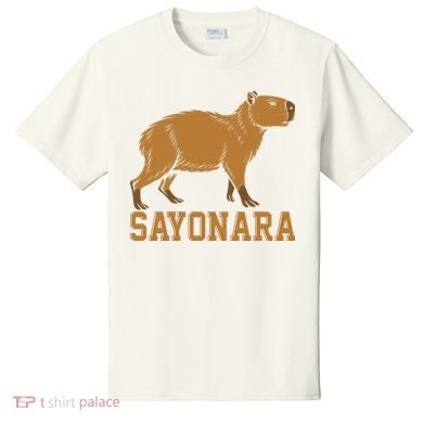 Sayonara Capybara Cartoon Animal Lovers T-Shirt