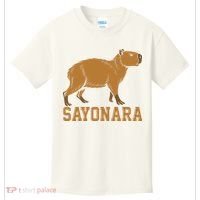 Sayonara Capybara Cartoon Animal Lovers Kids T-Shirt thumb 0