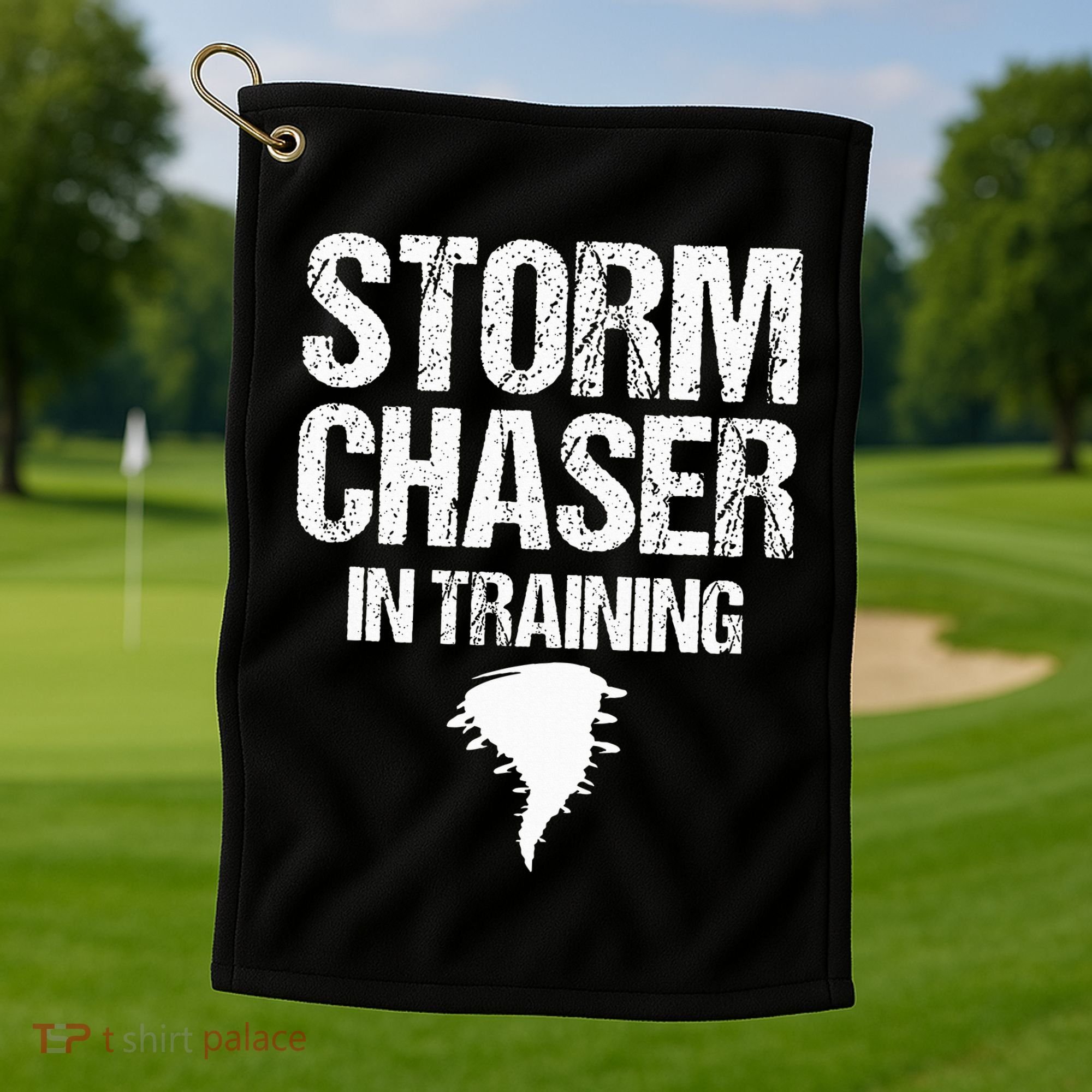 Storm Chaser Chasing Weather Hurricane Tornado Twister Gift Golf Towel