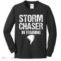Storm Chaser Chasing Weather Hurricane Tornado Twister Gift Kids Long Sleeve Shirt thumb 0