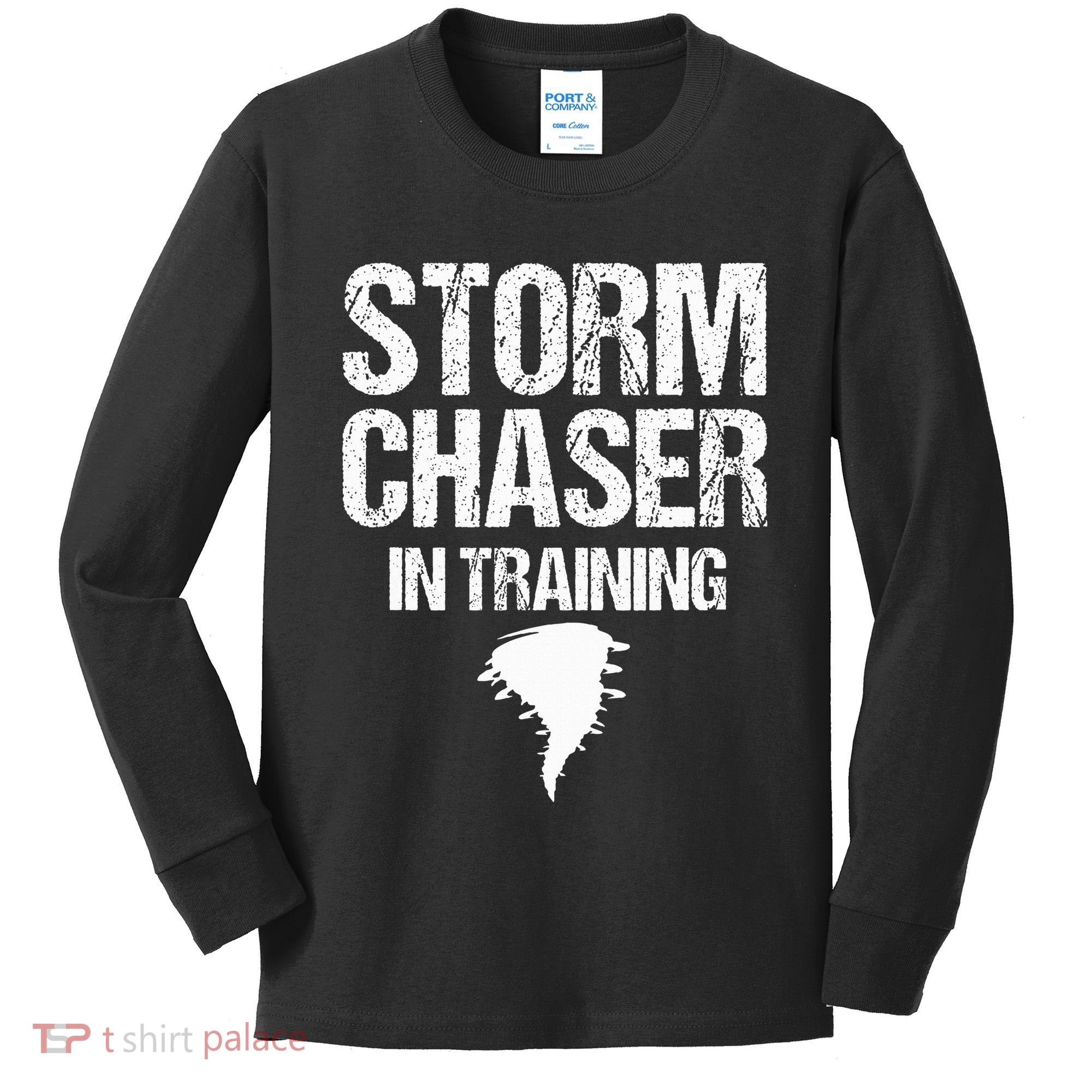 Storm Chaser Chasing Weather Hurricane Tornado Twister Gift Kids Long Sleeve Shirt
