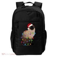 Siamese Cat Christmas Lights Xmas Cat Lover Gift Backpack thumb 0