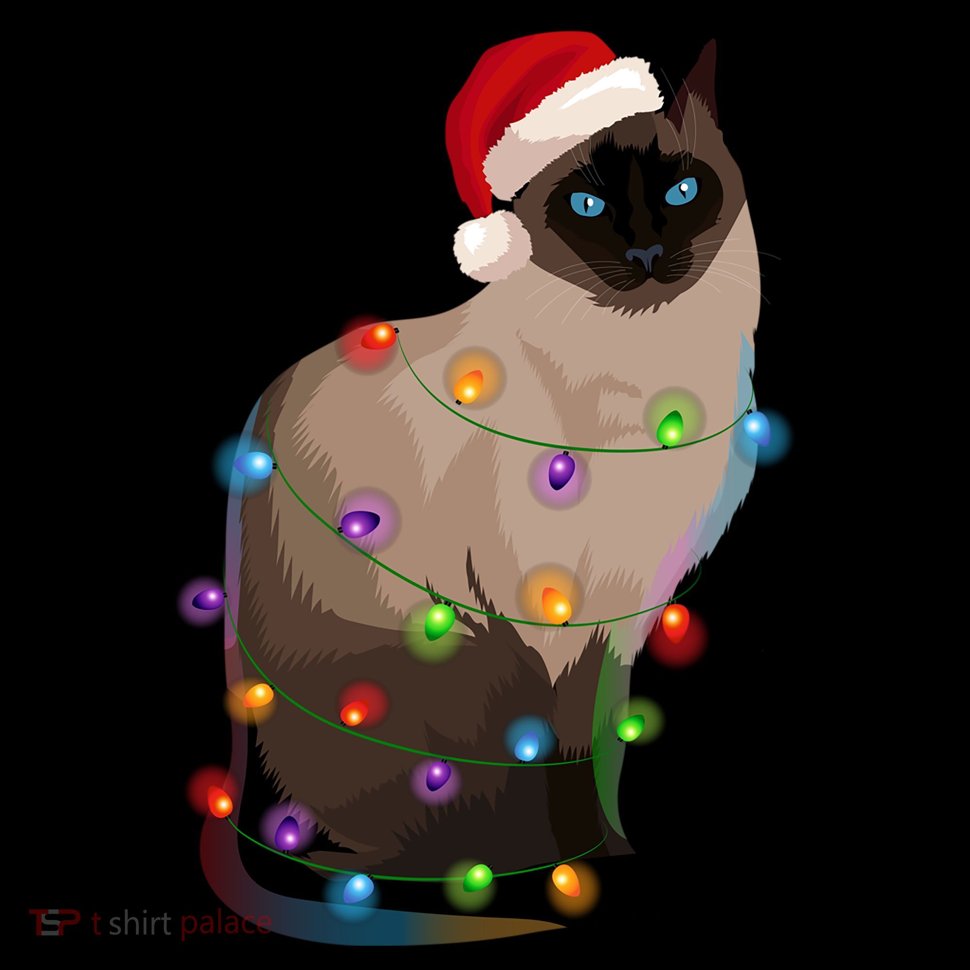Siamese Cat Christmas Lights Xmas Cat Lover Gift Coffee Mug