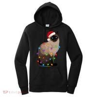 Siamese Cat Christmas Lights Xmas Cat Lover Gift Women's Hoodie thumb 0