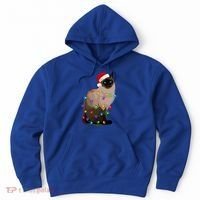 Siamese Cat Christmas Lights Xmas Cat Lover Gift Hoodie thumb 0