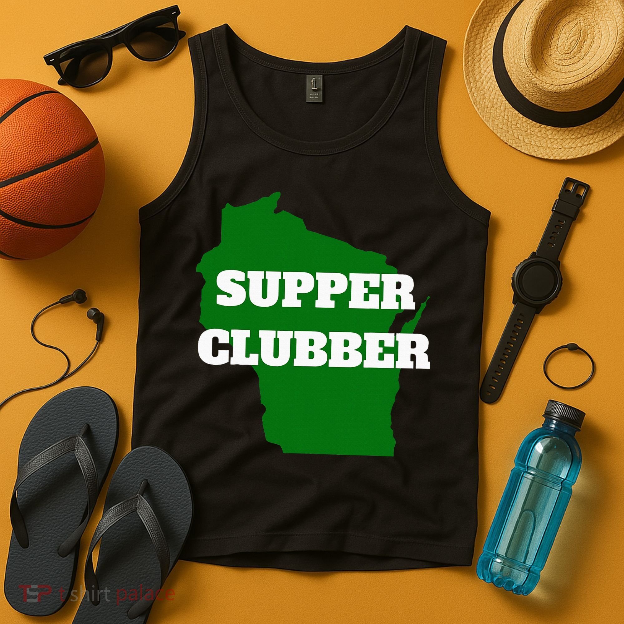 Supper Clubber Club Dining Restaurant Funny Wisconsin Tank Top