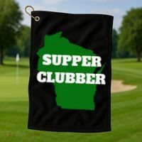 Supper Clubber Club Dining Restaurant Funny Wisconsin Golf Towel thumb 1