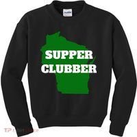 Supper Clubber Club Dining Restaurant Funny Wisconsin Kids Sweatshirt thumb 0